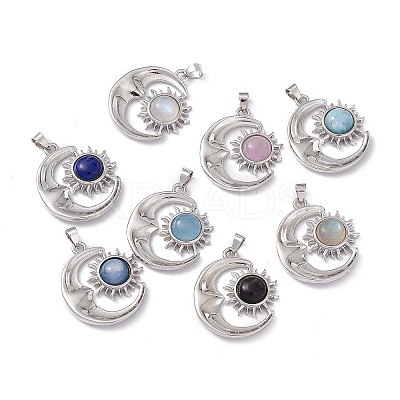 Natural Mixed Gemstone Pendants KK-A173-04P-1