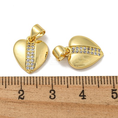 Brass Micro Pave Cubic Zirconia Pendants KK-N254-135B-G-1