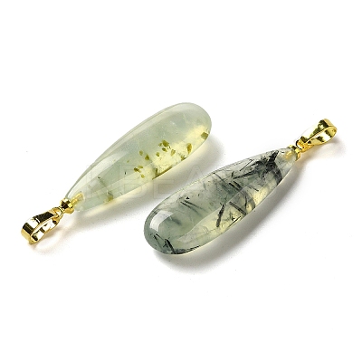 Natural Prehnite Pendants G-Q192-07G-01-1