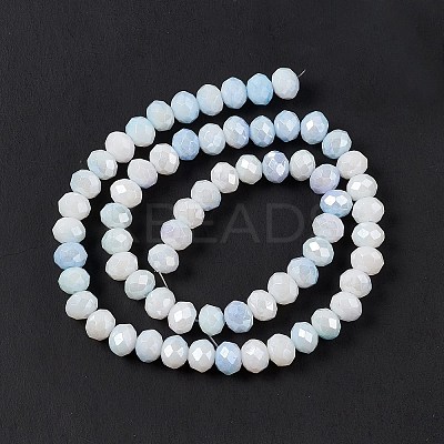 Ombre Effect Dyed Glass Beads Strands X-GLAA-C023-02A-1
