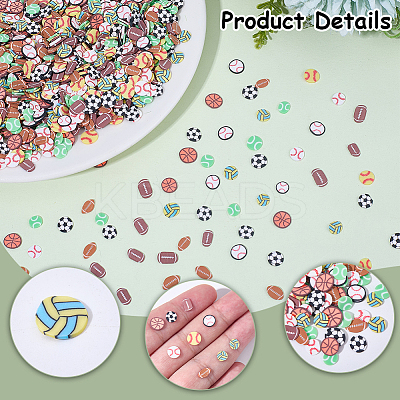 90Pcs 9 Styles Handmade Polymer Clay Beads CLAY-SC0002-77-1