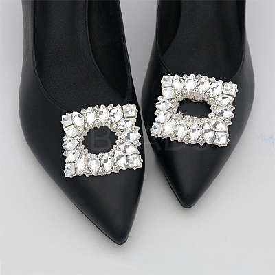4Pcs 2 Style Alloy Crystal Rhinestone Shoe Decorations FIND-WR0011-29A-1