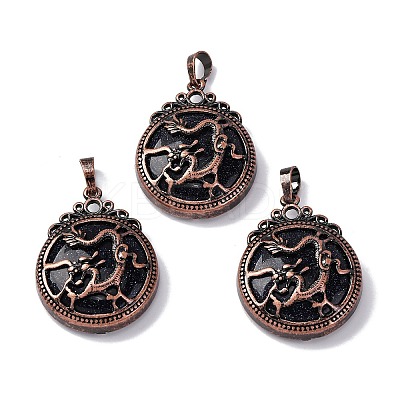 Synthetic Blue Goldstone Pendants G-A241-02R-17-1
