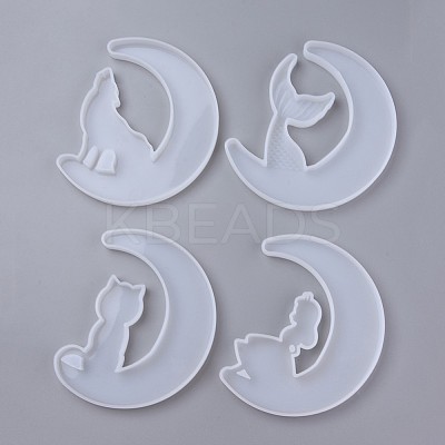 DIY Food Grade Silicone Moon Molds Sets DIY-TAC0007-35-1