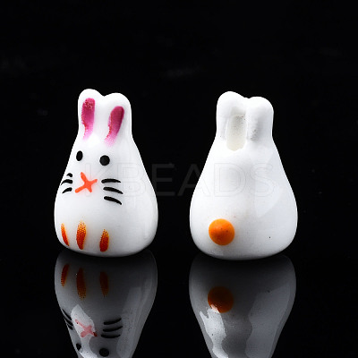 Handmade Porcelain Ceramic Beads Strands PORC-S502-028-1