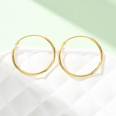 925 Sterling Silver Huggie Hoop Earrings EJEW-C179-05B-G-1