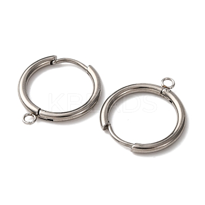 201 Stainless Steel Hoop Earring Findings STAS-D379-05B-P-1