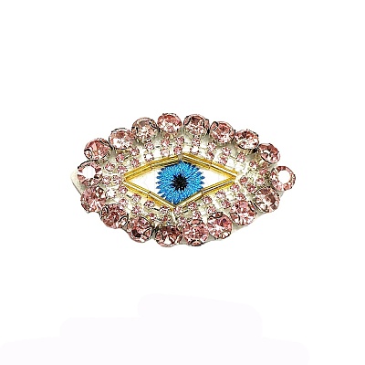 Evil Eye Handicraft Rhinestone Beading Appliques PW-WG96468-02-1