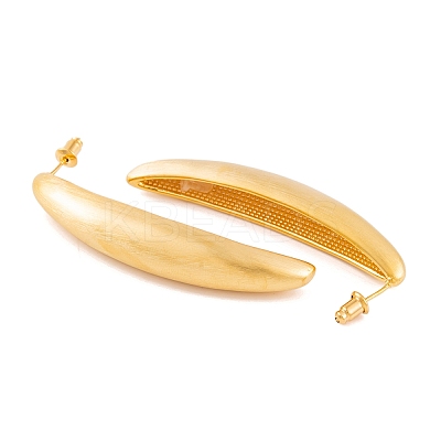 Banana Brass Stud Earrings for Women EJEW-G391-06G-1