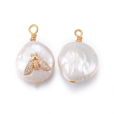 Natural Cultured Freshwater Pearl Pendants PEAR-L027-61E-1