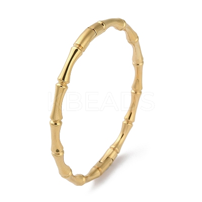 Rack Plating Brass Bamboo Stick Hinged Bangles BJEW-M039-06G-1