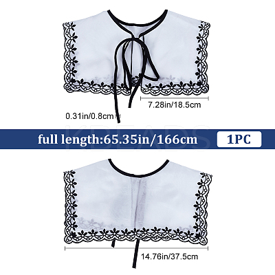 1Pc Detachable Organza Collars AJEW-GF0007-70-1