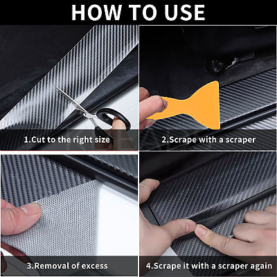 PVC Car Auto Fibre Sticker Vinyl Wrapping Film DIY-CA0006-80-1