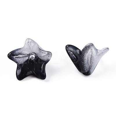 Transparent Glass Beads Caps GLAA-A011-09C-1