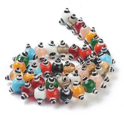 Handmade Bumpy Lampwork Beads LAMP-J092-07B-1