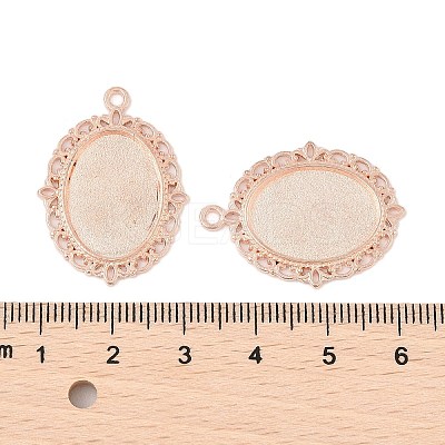 Tibetan Style Antique Silver Alloy Flat Oval Pendant Cabochon Settings TIBEP-M022-19RG-1
