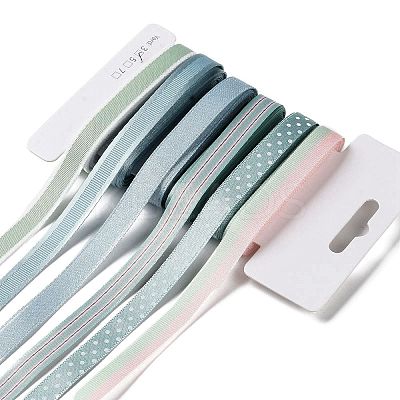 18 Yards 6 Styles Polyester Ribbon SRIB-Q022-F03-1