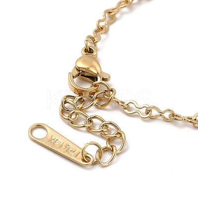 Ion Plating(IP) 304 Stainless Steel Gourd Link Chain Bracelet for Women BJEW-G667-04G-1