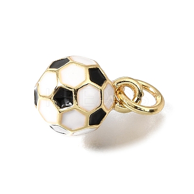 3D Brass Enamel Charms KK-CBAEEA8-01G-1
