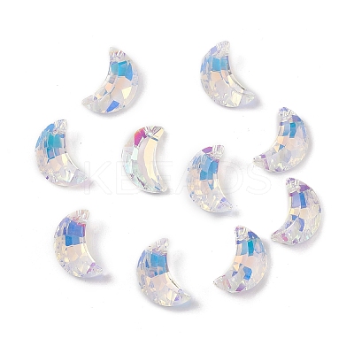 Electroplate Transparent Glass Pendants X-GLAA-A008-10A-1