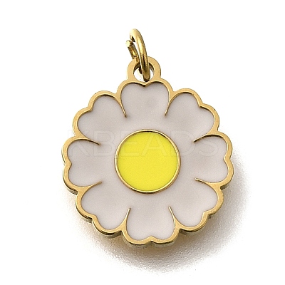 304 Stainless Steel Enamel Charms STAS-R153-45G-1
