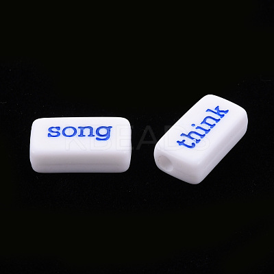 Opaque White Acrylic Beads MACR-Q242-003-1