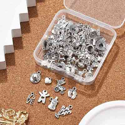 72Pcs 12 Styles Tibetan Style Alloy Pendants FIND-FP0001-24-1