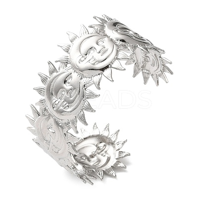 304 Stainless Steel Cuff Bangles for Women LS-BJEW-P364-01A-P-1