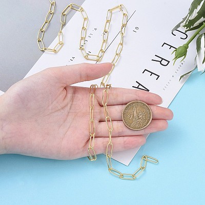 Soldered Brass Paperclip Chains CHC-D025-03G-01-1