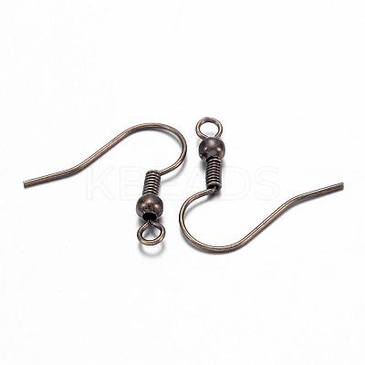 Brass Antique Bronze Earring Hooks X-KK-Q362-AB-NF-1