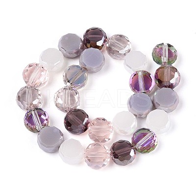 Electroplate Glass Beads Strands X-EGLA-N022-03A-A02-1