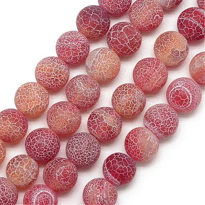 Natural Weathered Agate Bead Strands G-S237-8mm-09-1