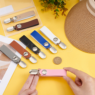 8Pcs 8 Colors Alloy Hat Clips FIND-PH0005-76-1