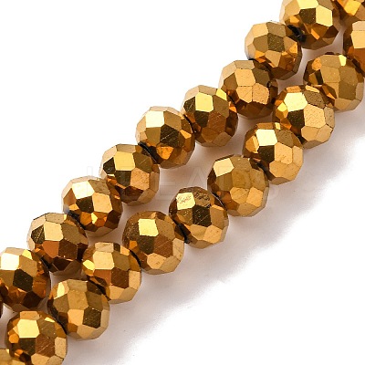 Electroplate Transparent Glass Beads Strands EGLA-A034-T6mm-UA01-1