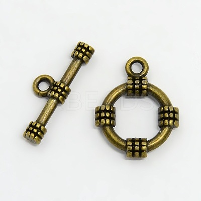 Tibetan Style Alloy Toggle Clasps LS-K08VD071-1