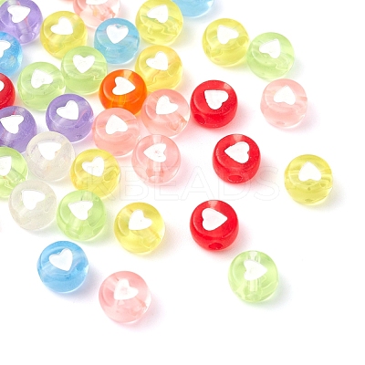 400Pcs 8 Colors Transparent Acrylic Beads TACR-YW0001-44-1