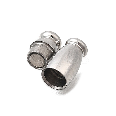 Barrel 304 Stainless Steel Magnetic Clasps STAS-D382-03C-P-1