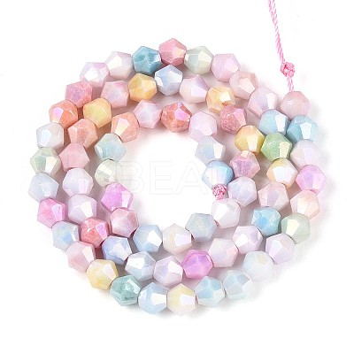 Anti-Tarnish Electroplate Bicone Glass Beads Strands EGLA-T021-6mm-16-10-1