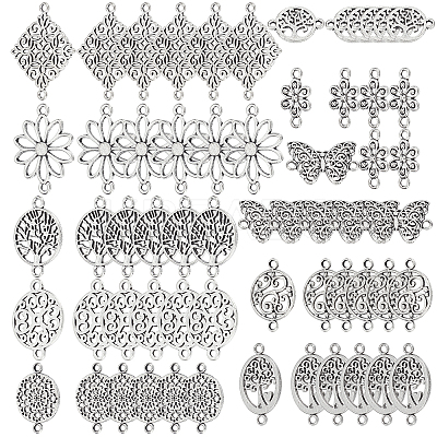 Tibetan Style Alloy Links Connectors TIBE-SC0001-22AS-1