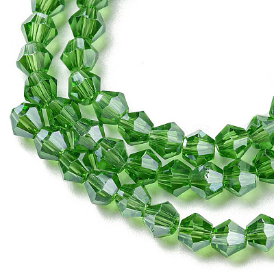 Transparent Electroplate Glass Beads Strands LS-GLAA-F029-3mm-C03-1