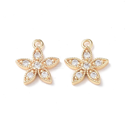 Brass Micro Pave Cubic Zirconia Pendants KK-I702-21G-1