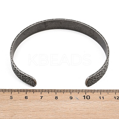 316 Surgical Stainless Steel Cuff Bangles BJEW-C125-07AS-1