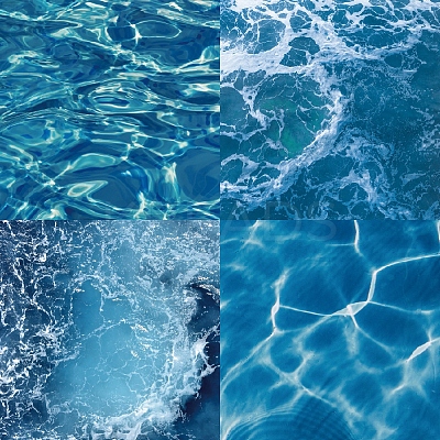24Pcs 12 Styles Water Ripple Theme Scrapbook Paper Pads PW-WG98DEC-01-1