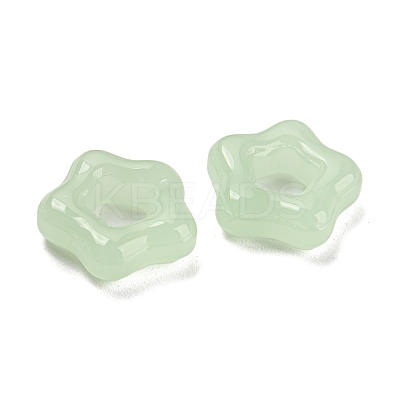 Glass Imitation Jade Beads GLAA-Q097-01-1