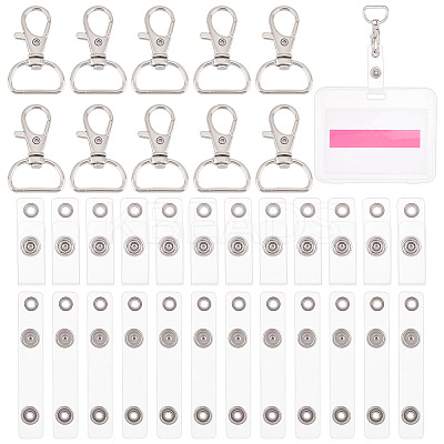 50Pcs Iron D Rings Swivel Clasps DIY-OC0011-38-1