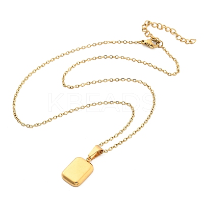 304 Stainless Steel Geometric Pendant Necklaces for Women NJEW-S439-04A-G-1