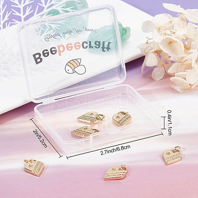 6Pcs Brass Micro Pave Cubic Zirconia Pendants KK-BBC0003-19-1