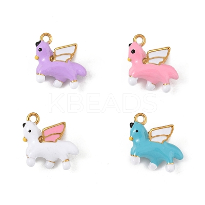 304 Stainless Steel Enamel Pendants STAS-P396-22G-M-1