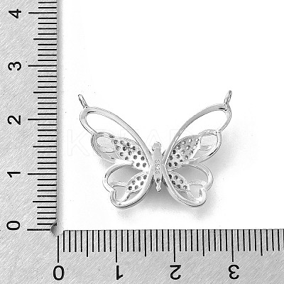 925 Sterling Silver Pave Clear Cubic Zirconia Pendants STER-P067-01P-1