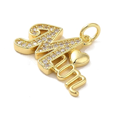 Brass Micro Pave Clear Cubic Zirconia Pendants FIND-Z041-11C-1